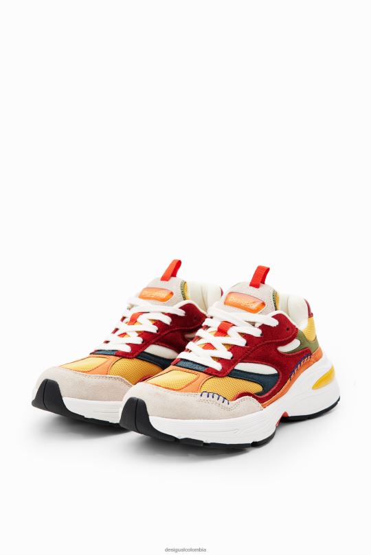 calzado 4802L1487 mujer Desigual zapatillas deportivas con patchwork - Desigual sale damen
