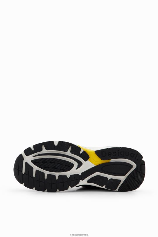 calzado 4802L1490 mujer Desigual zapatillas deportivas con patchwork y cremallera - Desigual shop