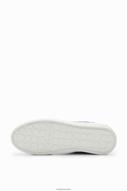 Desigual Colombia pagina oficial - calzado 4802L1491 mujer Desigual zapatillas de mezclilla con plataforma y corazón