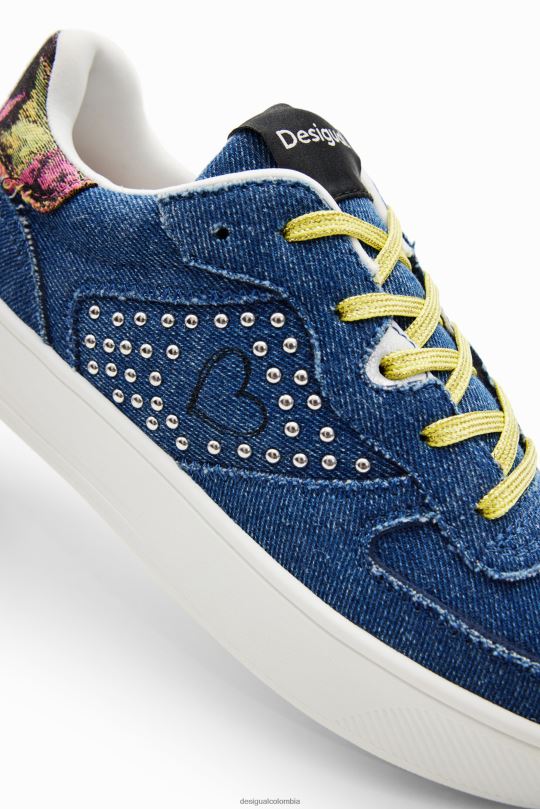 Desigual Colombia pagina oficial - calzado 4802L1491 mujer Desigual zapatillas de mezclilla con plataforma y corazón