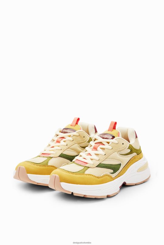 calzado 4802L1497 mujer Desigual zapatillas deportivas con patchwork - Desigual Colombia rebajas
