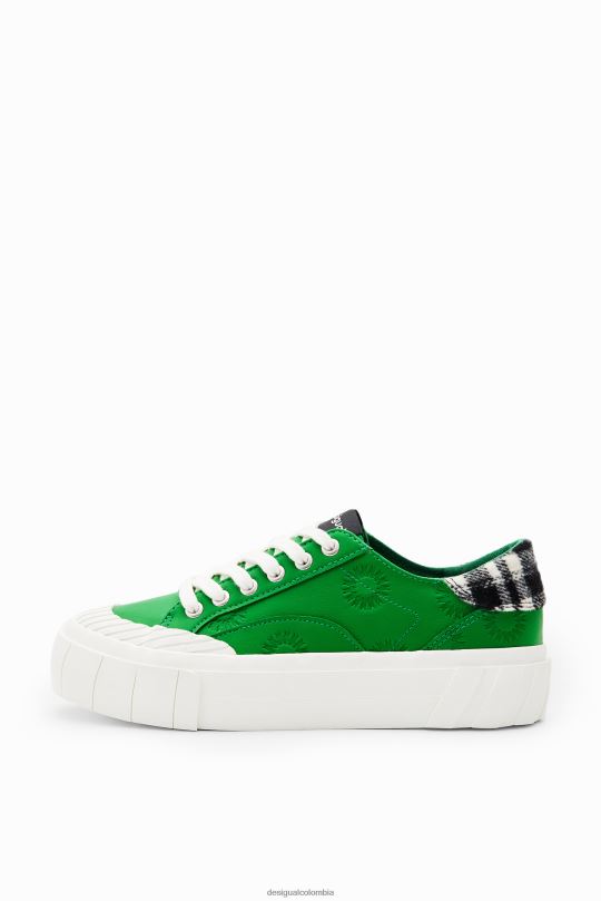 calzado 4802L1498 mujer Desigual zapatillas con plataforma de tartán - Desigual sale damen