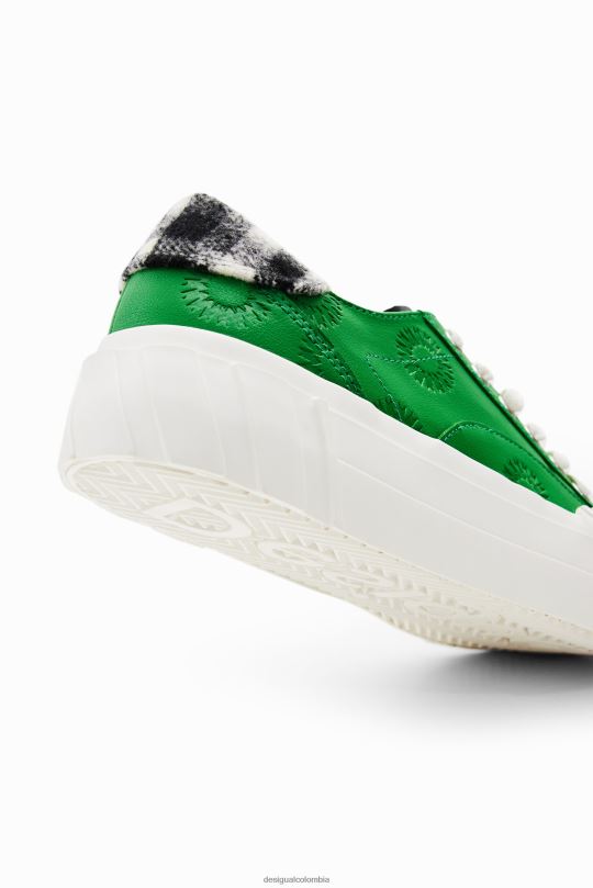 calzado 4802L1498 mujer Desigual zapatillas con plataforma de tartán - Desigual sale damen