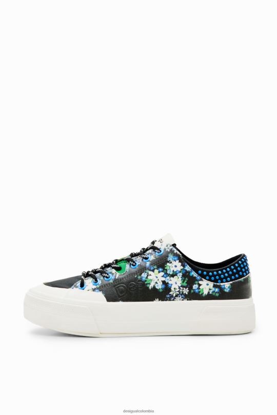calzado 4802L1499 mujer Desigual zapatillas con plataforma y flores - Desigual sales online