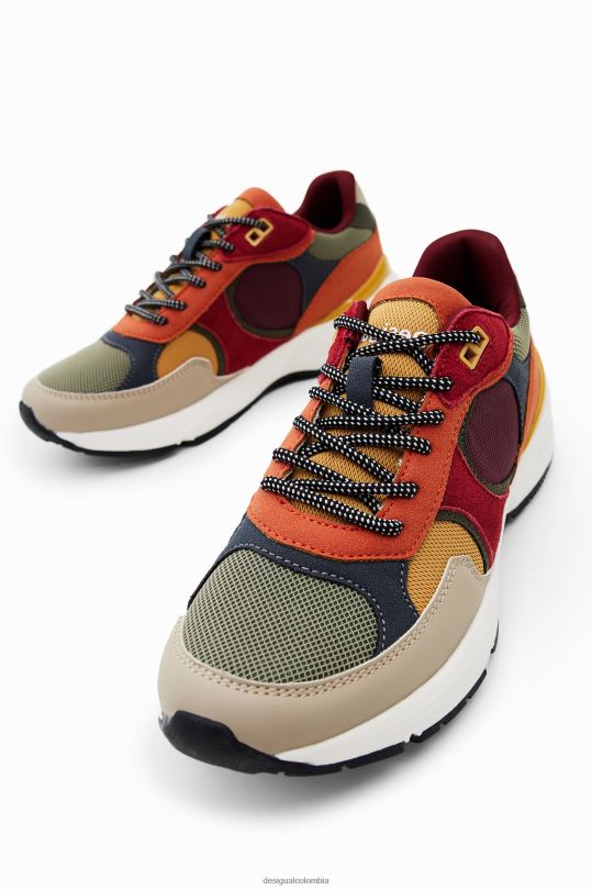 blusas Desigual bogota - calzado 4802L1507 mujer Desigual zapatillas deportivas con patchwork