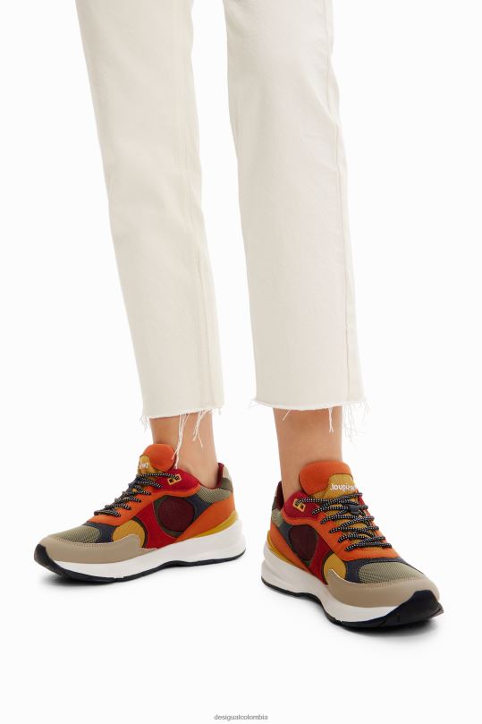 blusas Desigual bogota - calzado 4802L1507 mujer Desigual zapatillas deportivas con patchwork