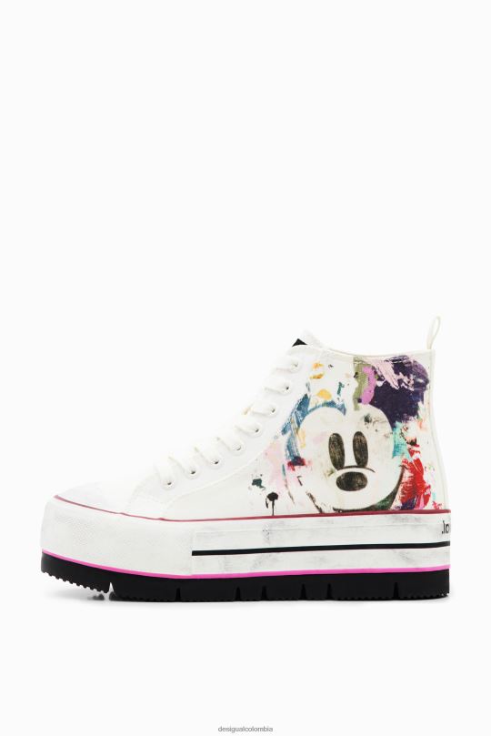 calzado 4802L1511 mujer Desigual zapatillas altas con plataforma de mickey mouse de disney - Desigual Colombia Medellín