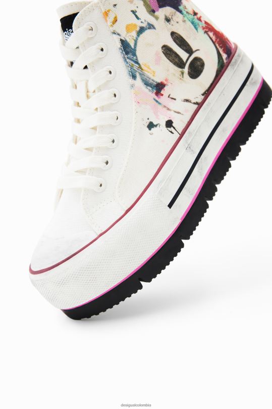 calzado 4802L1511 mujer Desigual zapatillas altas con plataforma de mickey mouse de disney - Desigual Colombia Medellín