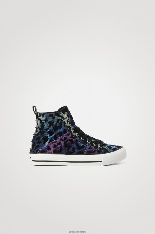 calzado 4802L1513 mujer Desigual zapatillas altas leopardo - Desigual shop