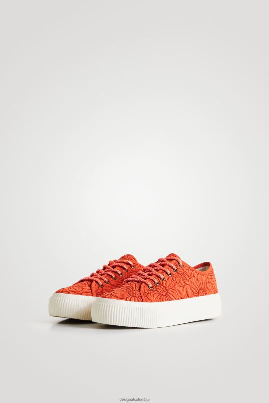 Desigual Colombia pagina oficial - calzado 4802L1514 mujer Desigual zapatillas con plataforma y flores