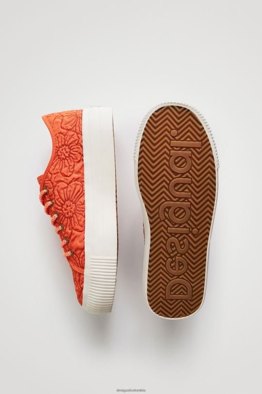 Desigual Colombia pagina oficial - calzado 4802L1514 mujer Desigual zapatillas con plataforma y flores
