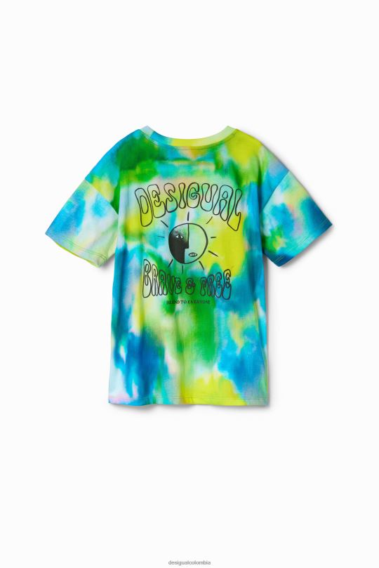 Desigual Colombia pagina oficial - ropa 4802L1720 chico Desigual camiseta con mensaje de acuarela