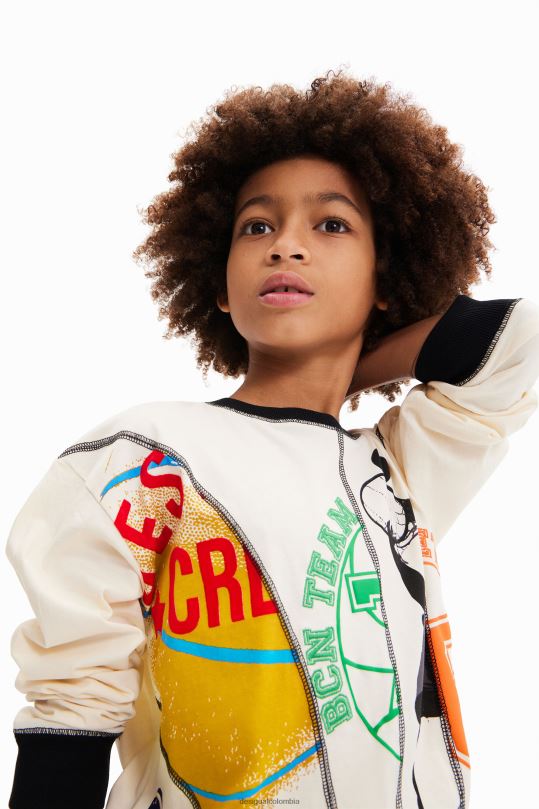 ropa 4802L1778 chico Desigual camiseta deportiva con patchwork - Desigual sales online
