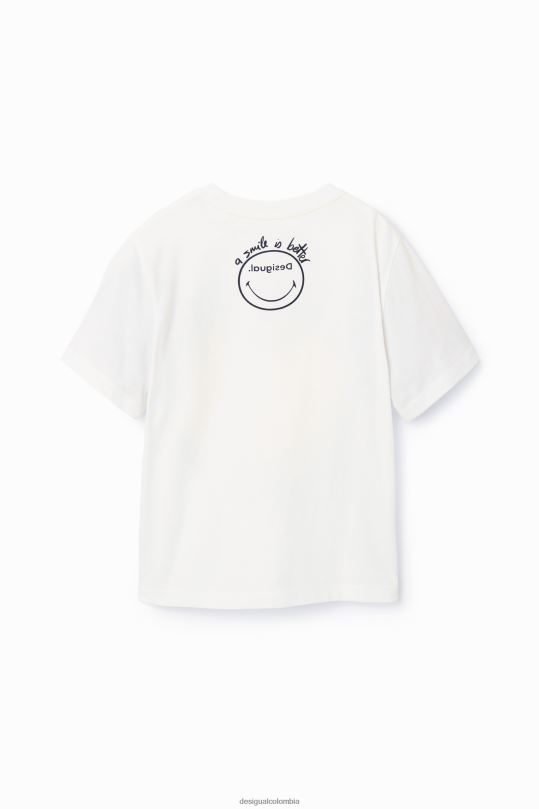 ropa 4802L1782 chico Desigual camiseta de manga corta con emoticón - Desigual shop