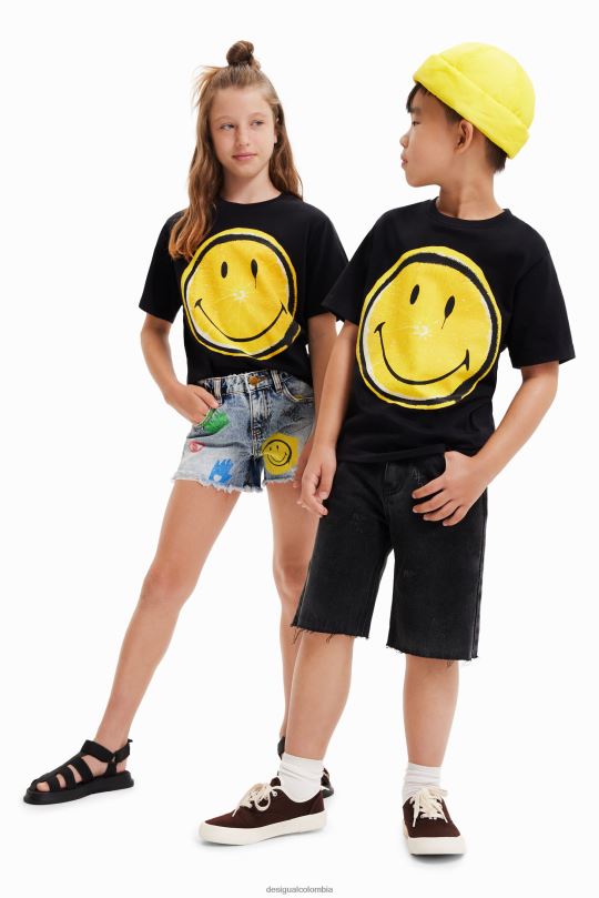 ropa 4802L1831 chico Desigual camiseta de manga corta con emoticón - Desigual shop