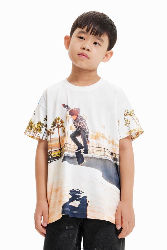 Desigual Colombia bolsos - ropa 4802L1858 chico Desigual camiseta skater fotográfico