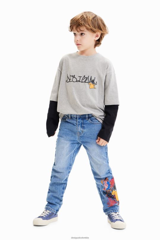 ropa 4802L1719 chico Desigual jeans rectos looney tunes - Desigual Colombia rebajas