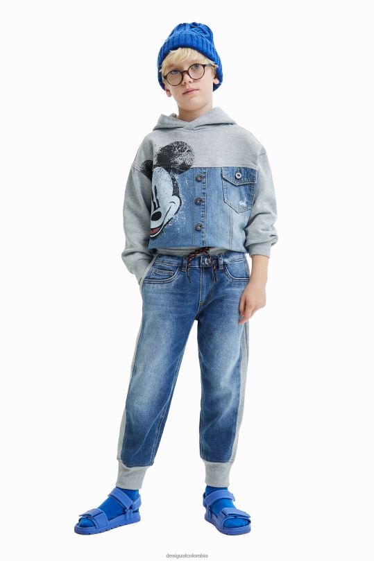 ropa 4802L1779 chico Desigual pantalones joggers de denim híbrido - Desigual shop
