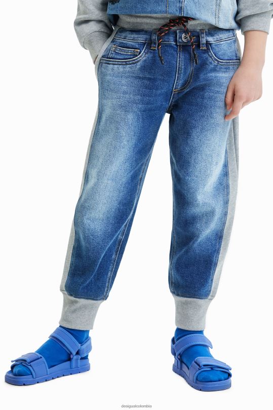 ropa 4802L1779 chico Desigual pantalones joggers de denim híbrido - Desigual shop