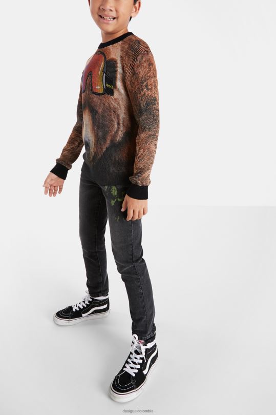 Desigual Colombia pagina oficial - ropa 4802L1876 chico Desigual jersey de tricot con estampado integral